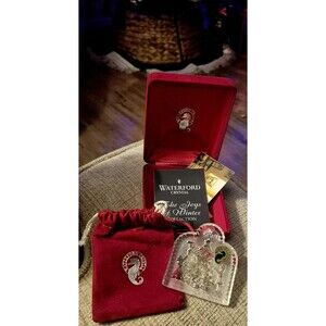 1998 Waterford Crystal Joys Of Winter 1st Edition Trimming The  Tree Ornament